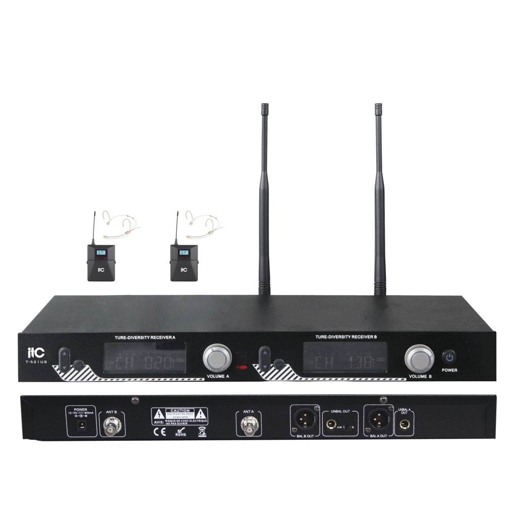 T-521US  двухканальная радиомикрофонная система 1159